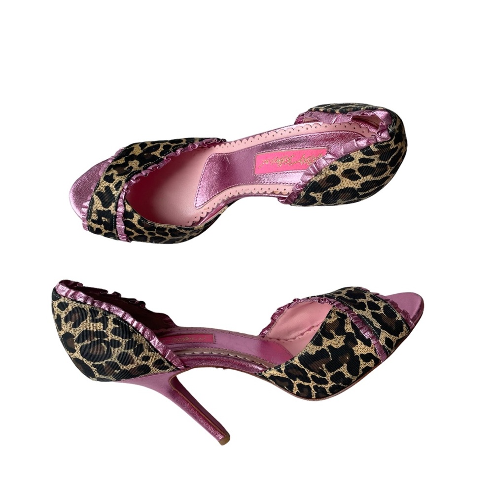 Betsy Johnson y2k pink cheetah high heels